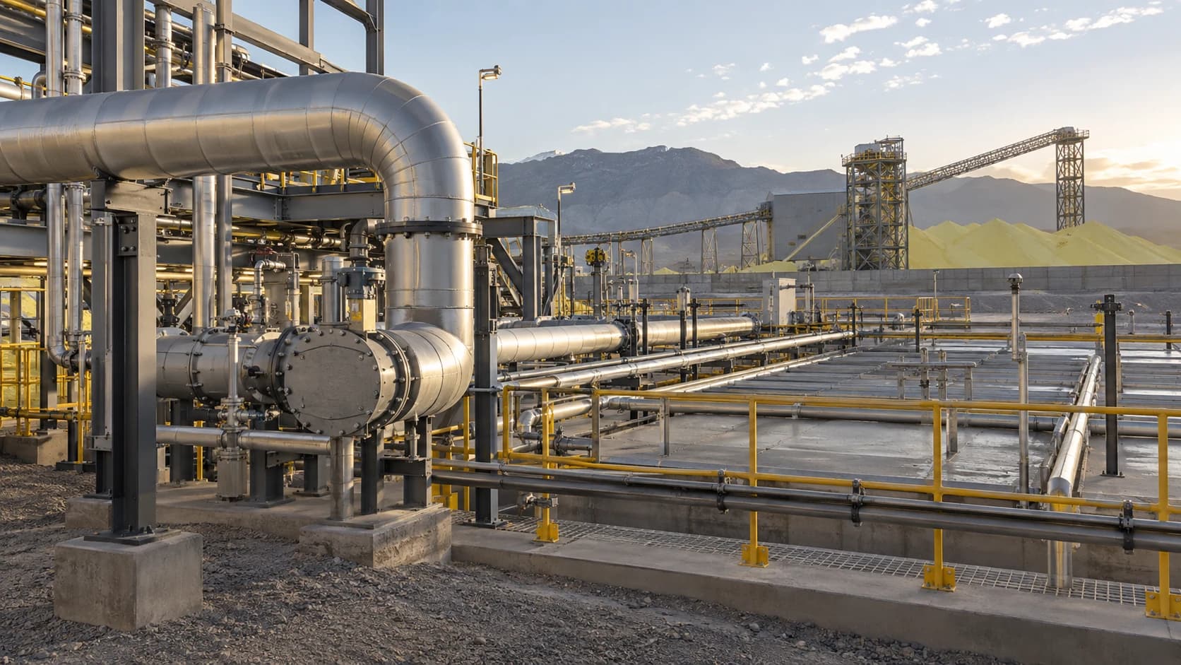 Representative molten sulphur heating application